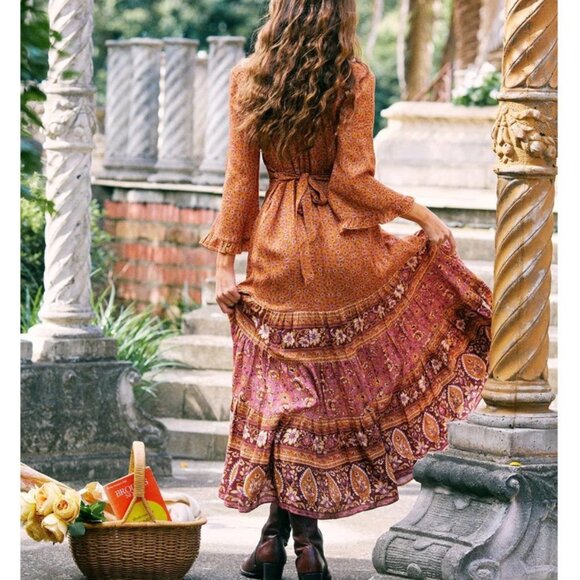 Arnhem, Midi Dress, Esmee, Free People Style, Flowy Dress, Like NEW! BOHO - Picture 2 of 7